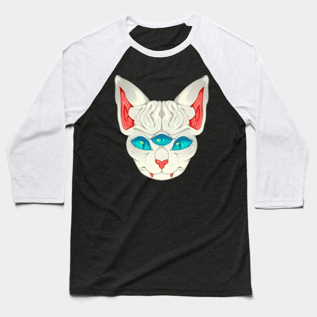 All Seeing Sphynx: C Baseball T-Shirt by Cosmic_Kitten